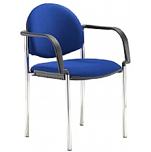 Coda blue fabric Meeting Chairs with arms