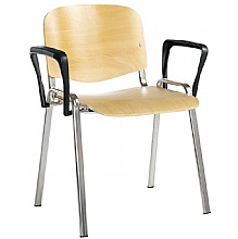 Tauras wooden meeting chairs with arms