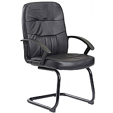 Office Meeting Chair, Cavalier Leather Cantilever Seating