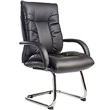 Office Meeting Chair, Derby Leather High Back Seating