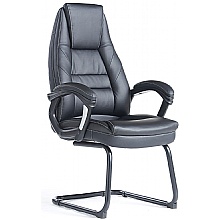 Office Meeting Chair, Noble Leather High Back Seating