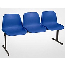 Beam Seating 3 seater with Royal Blue Seats