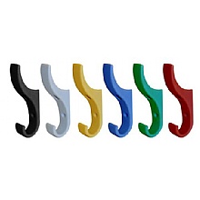 Plastic Coloured Coat Hooks