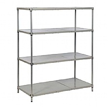 Cold Room shelving with solid removable shelves