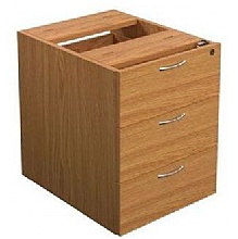 Fixed Desk Pedestal Beech 3 drawers
