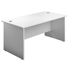 White Panel End Desk