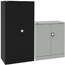 Metal office cupboards