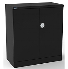 Black Metal Office cupboard, 1020mm high