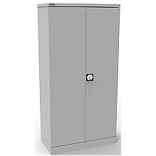 Light grey Metal office cupboards, 1830mm high