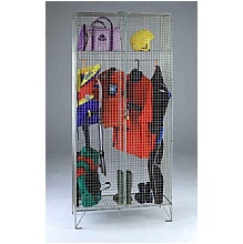 Wire Mesh Wardrobe Cupboard  Double Door, UK Made