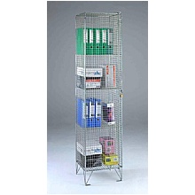 Narrow Wire Mesh Cupboard, Lockable Storage Unit