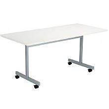 rectangular economy tiliting table, white