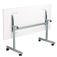 rectangular tilting table showing underside