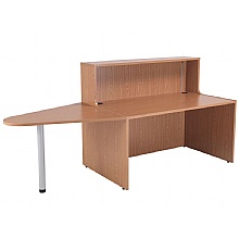 Reception desk with nova oak extension