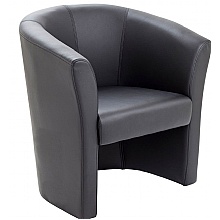 leather look reception tub chair