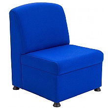 Single Blue Fabric reception chair