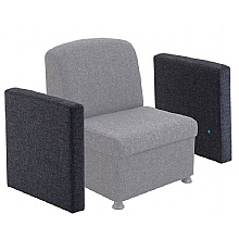 indiviual reception seating arms charcoal