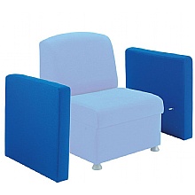 indiviual reception seating arms blue