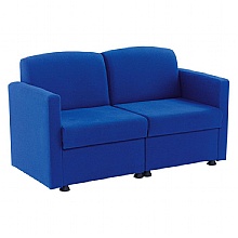 2-seater recepton seating in blue
