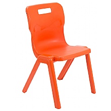 classroom chair orange in 3 sizes