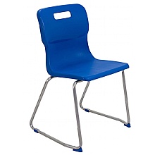 Skid base classroom chair blue in 4 sizes