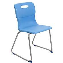 Skid base classroom chair sky blue in 4 sizes