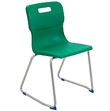Skid base classroom chair green in 4 sizes