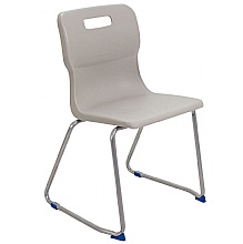 Skid base classroom chair grey in 2 sizes