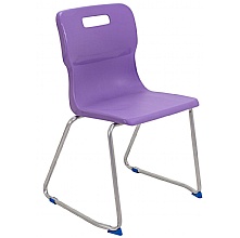 Skid base classroom chair purple in 4 sizes
