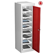 Single red door with 8 Compartments