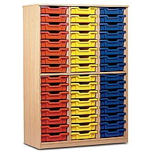 Wooden cupboard with 48 storage Trays