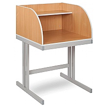 Sixth Form Curved Carrel with Cantilever Legs