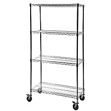 Wire Shelving - Mobile Wire Shelving Chrome Rack