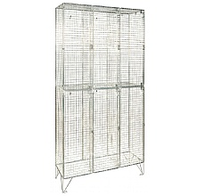 Wire mesh lockers 2 comp nest of 3y j seh oire