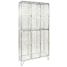 Wire mesh lockers 2 comp nest of 3y j seh oire