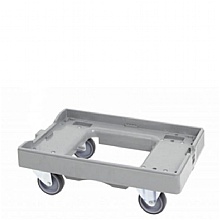 Grey 500 kgs plastic dolly, 600 x 400mm