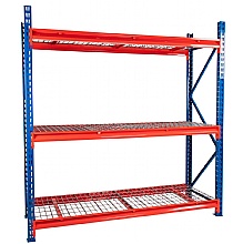 Longspan Heavy Duty Racking with Wire Mesh Decking