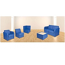 Blue Vinyl Reception Seating