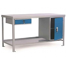 Heavy Duty Steel Bench & Drawer/ Cupboard