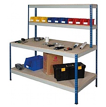 Rivet Value Workstation with lower shelf