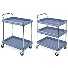 Tray Trolleys with deep lipped trays