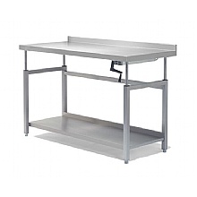 Stainless Steel Ht. Adjustable Table, raised