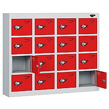 Mobile Phone Lockers, Cam Locks, 16 Compartments