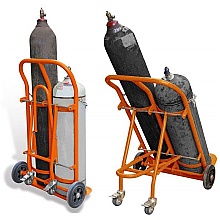 Gas Bottle Trolley - Double Cylinder with Rear Wheels