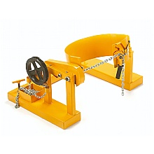 Tilting drum clamp for fok lift truck