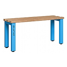 Cloakroom Bench Beech cornflower blue