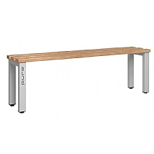Beech Cloakroom Bench Pearl Silver