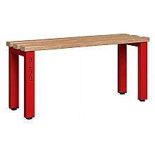 Cloakroom s/sided Bench Beech flame red