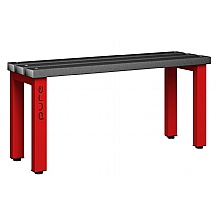 Cloakroom Bench Polymer flame red