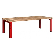 Cloakroom d/sided Bench Beech flame red